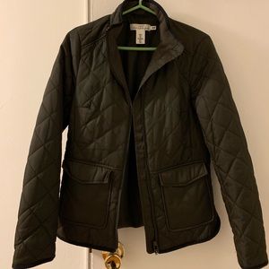 Women olive green spring/fall jacket h&m